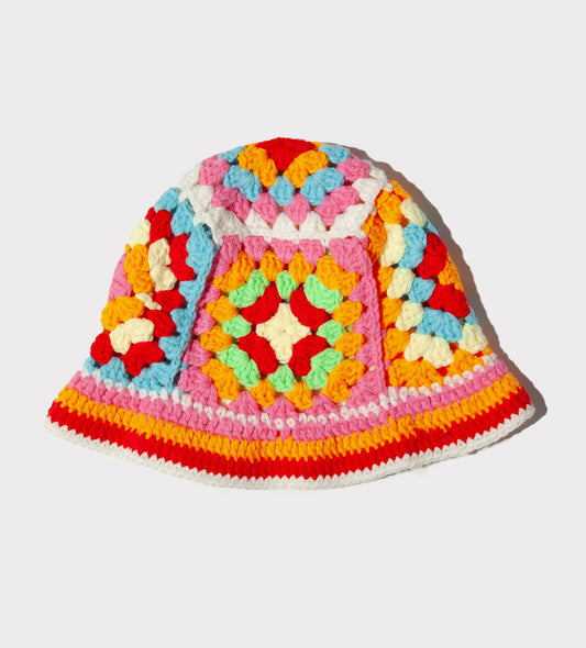 Sunny Granny Square Bucket Hat