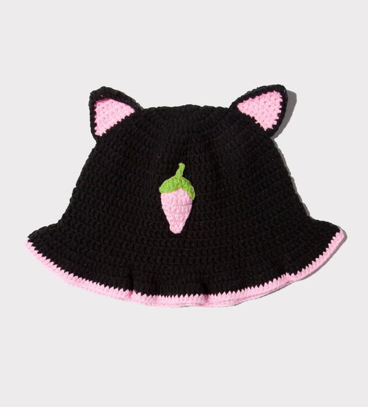 Strawberry Kitty Bucket Hat