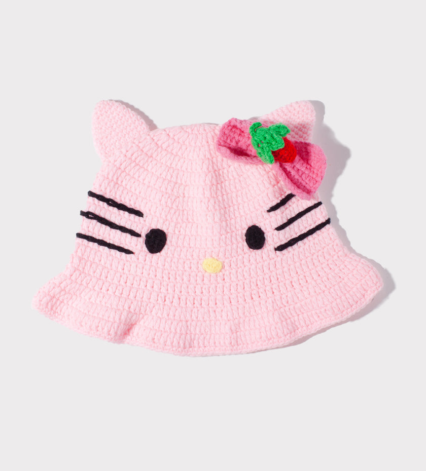 Strawberry Kitty Bucket Hat