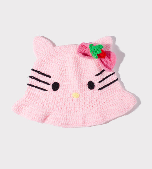 Strawberry Kitty Bucket Hat