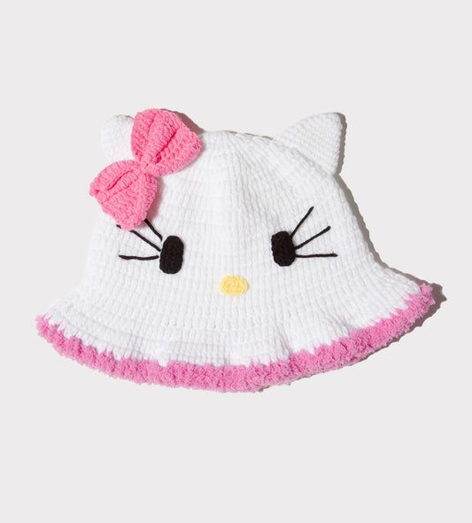 Pink Kitty Bucket Hat